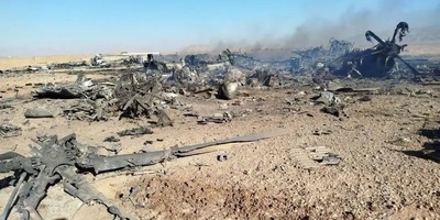 کابوس ترامب الملتقط: طائره مقاتله ومروحیات ساقطه تزین صاروخًا إیرانیًا