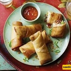 طریقه عمل لفائف الربیع باللحم اللذیذه