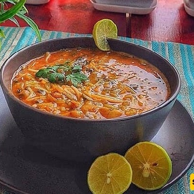 شوربه الزفاف الترکیه (دُیُون) مع کرات اللحم الصغیره + المکونات