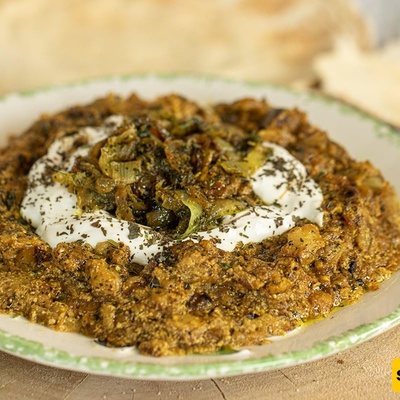 طریقه عمل قشْک الکدو: طبق سریع یشبه قشْک الباذنجان