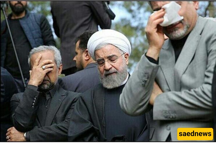 اللحظه المؤثره لحسن روحانی وهو یصلی على جثمان أخته + صور / وداع الأخ لأخته