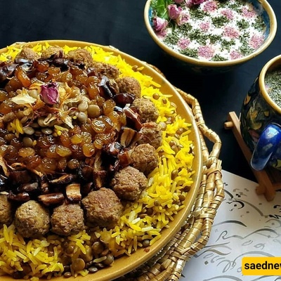 وصفه بسیطه لأرز العدس مع کرات اللحم – اکتشف الألوان الغنیه والنکهات الممیزه للمطبخ الإیرانی! + فیدیو