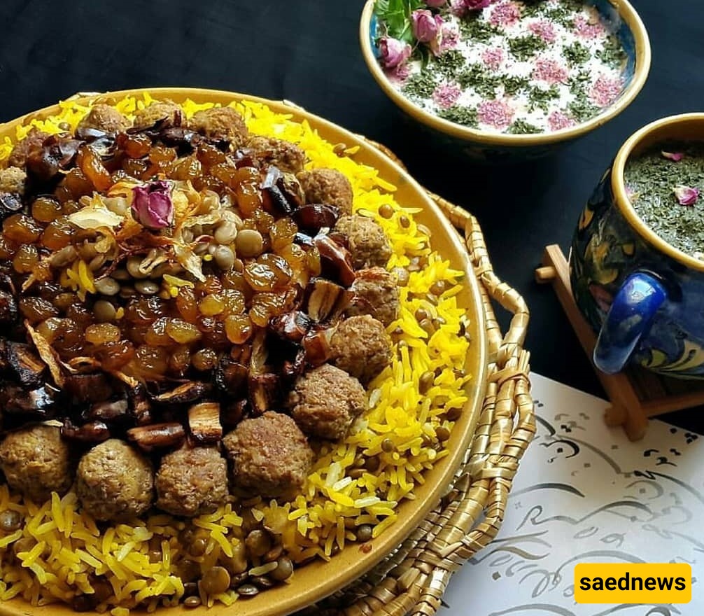 وصفه بسیطه لأرز العدس مع کرات اللحم – اکتشف الألوان الغنیه والنکهات الممیزه للمطبخ الإیرانی! + فیدیو