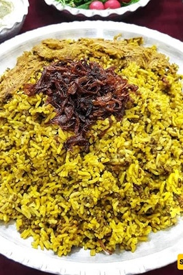 طریقه تحضیر أرز الفاصولیا الخضراء مع خبز السانغاک – بلا شک ألذ أرز مختلط ستتناولونه بأصابعکم