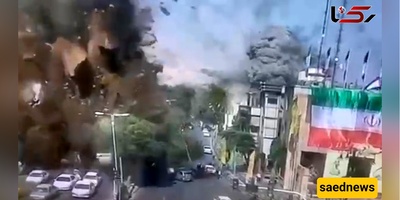 لحظات صادمه لانفجار متجر فی تجریش بعد قصف صهیونی خلال الحرب الأخیره + فیدیو/ توثیقی من کامیرات المراقبه