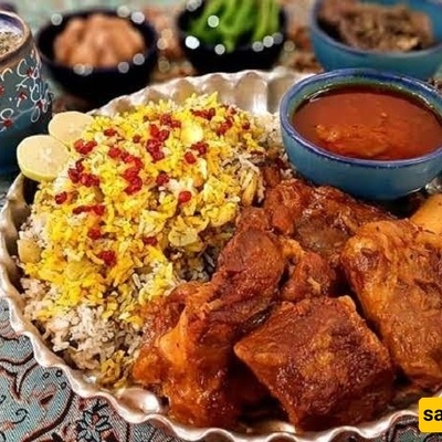 کیفیه تحضیر زیر برنجی: طبق لوری تقلیدی من اللحم والأرز