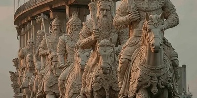 تصمیم جسر مذهل بأعمده أسطوریه مستوحاه من الأساطیر الإیرانیه القدیمه فی العماره الأخمینیه