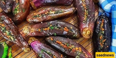 طریقه عمل مخلل الباذنجان المحشی اللذیذ (مع الصور)