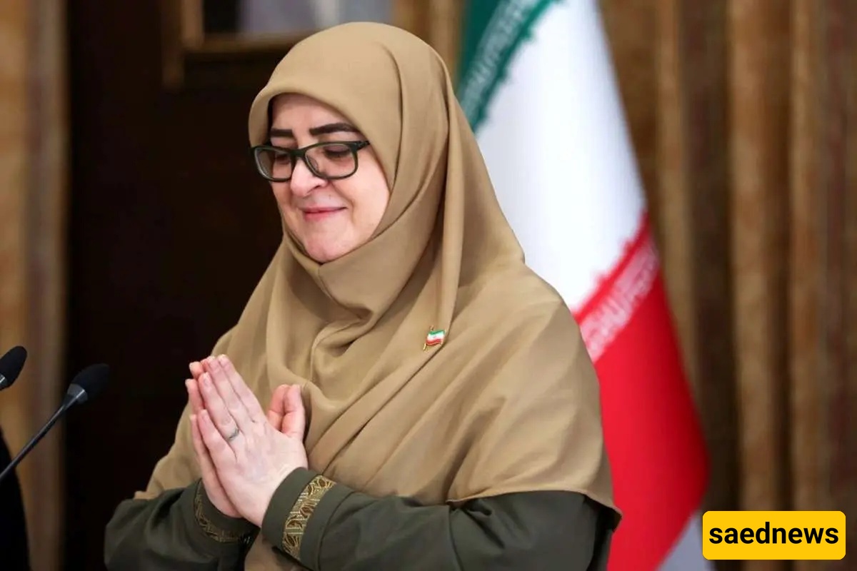 صوره رائعه للمتحدثه باسم الحکومه — لفته صادقه من السیده مهاجرانی تجاه الصحفیین