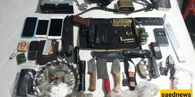 القبض على اثنین من سکان کرج وبحوزتهما کمیه کبیره من الأسلحه البارده والساخنه