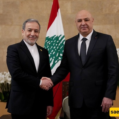 وزیر الخارجیه الایرانی یجری مباحثات مع الرئیس اللبنانی