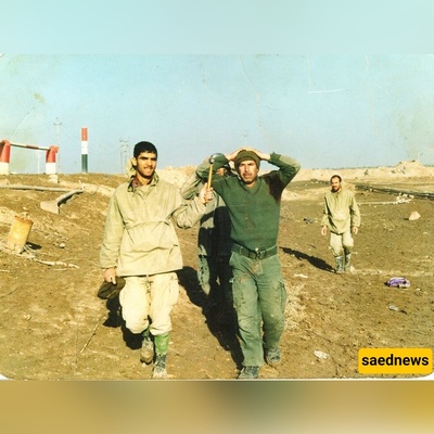 تصرف غیر شجاع و تصرف طفولی من رائد عراقی بحق الأسرى الإیرانیین بعد فوز الإمام الخامنئی فی الانتخابات