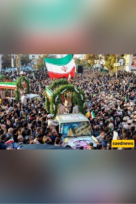 مراسم وداع الشهید یاسین طالشّی (19 عاماً) من عناصر الشرطه فی قریه کافان أهنکار بمحافظه قائمشهر + فیدیو