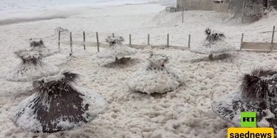 کارثه مرعبه جلبتها الطبیعه إلى الأرجنتین / مشاهد نهایه العالم من اجتیاح الرغوه للساحل