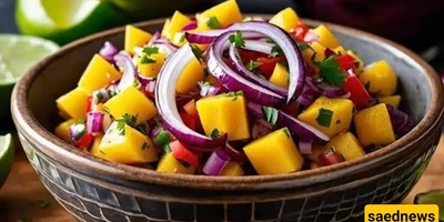 کیفیه تحضیر سلطه المانجو بالتتبیله الهندیه: سلطه فریده وملونه