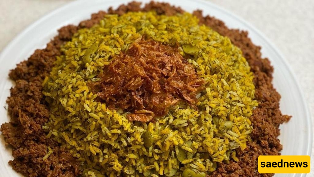 وصفه فاخره لباجالی بولو بالزعفران مع اللحم المفروم – طبق لا بد منه على مائدتک