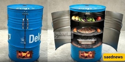 صف إبداعی: صناعه مدفأه خشبیه فاخره من برمیل قدیم + فیدیو