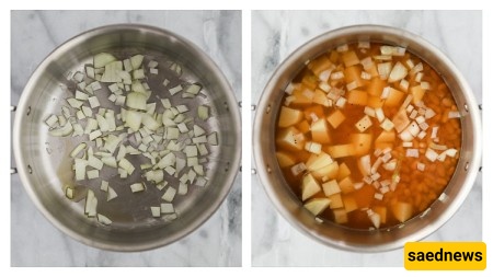 شوربه السبانخ والفاصولیا البیضاء