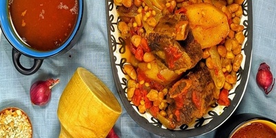 کمیه البقولیات لکل شخص فی طبق الأبغوشت (الیخنه الفارسیه التقلیدیه)