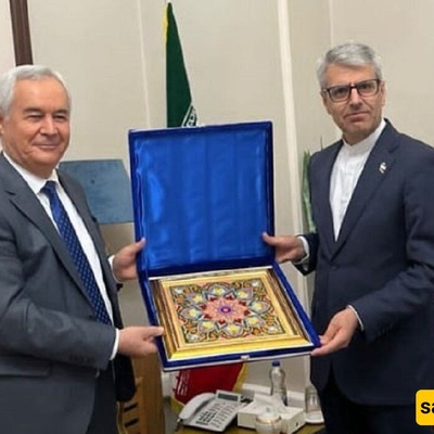 السفیر الطاجیکی فی طهران یلتقی المتحدث باسم الخارجیه الایرانیه