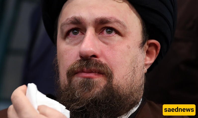 موکب عزاء السید حسن خمینی وإخوته للإمام الحسین (ع) + صور / الثلاثه یحملون المسبحه ووجوههم حزینه