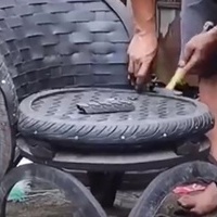 وقت الإبداع: اصنع کرسی حدیقه من إطار دراجه ناریه – طریقه سهله لبناء مقعد مریح لحدیقتک + فیدیو