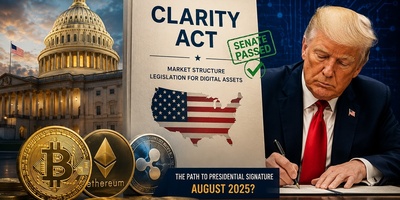 الضوء الأخضر من مجلس الشیوخ لقانون تاریخی للعملات الرقمیه؛ هل یوقّع ترامب «قانون الوضوح» بحلول أغسطس؟
