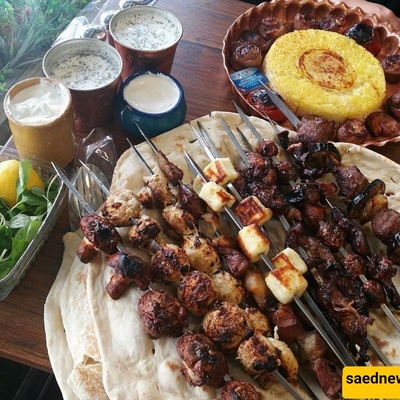 طریقه تحضیر کباب الکبده والکلى والقلب مع الصور