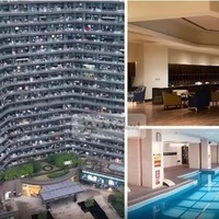 أکبر مجمع سکنی فی العالم یضم 20,000 ساکن: هندسه معماریه فریده مستوحاه من جبل إیفرست تتیح لک تجربه الارتفاعات دون مغادره المنزل + فیدیو