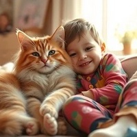 طفل یُصرّ على أن القطه تتحدث إلیه 🤣 / القطه المسکینه کادت تختنق + فیدیو