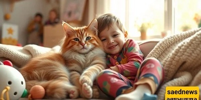 طفل یُصرّ على أن القطه تتحدث إلیه 🤣 / القطه المسکینه کادت تختنق + فیدیو