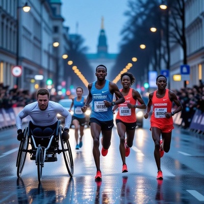 کیفیه متابعه جمیع العدائین الممیزین فی ماراثون برلین BMW 2025 مثل المحترفین