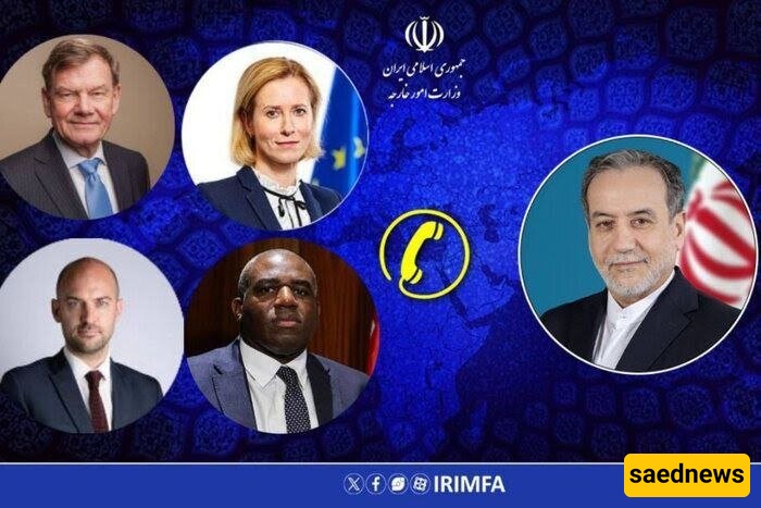 عراقجی یجری مناقشات مع وزراء خارجیه الترویکا الأوروبیه والاتحاد الأوروبی