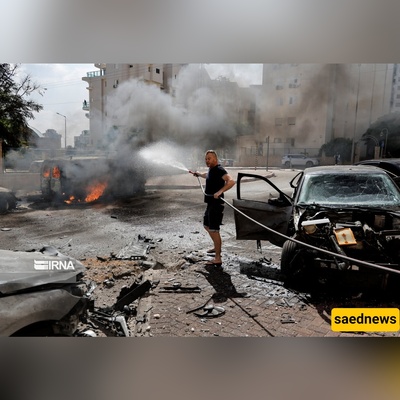 انقلاب مرکبات إسرائیلیه بسبب الخوف من الصواریخ الإیرانیه + صوره