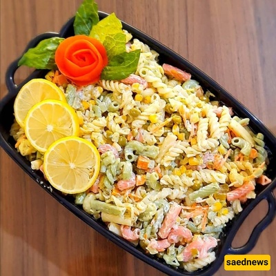 سلطه المعکرونه الکریمیه الشهیه منزلیه الصنع