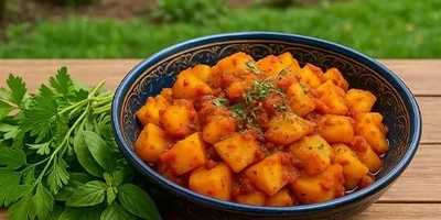 طریقه تحضیر نوعین من طبق دوبیازه البطاطس على الطریقه الشیرازیه، من الأطباق الفارسیه التقلیدیه!