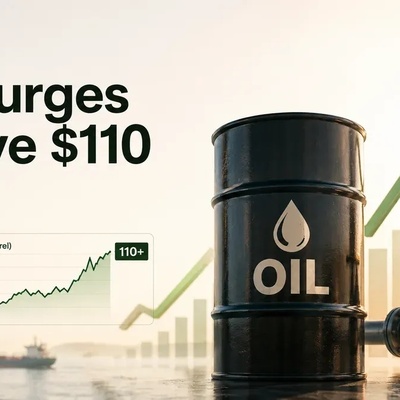 ارتفاع أسعار النفط مقتربهً من 110 دولارات للبرمیل