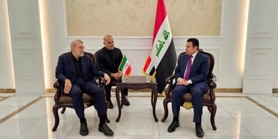علی لاریجانی ومستشار الأمن العراقی یناقشان الأمن الإقلیمی فی اجتماع ببغداد