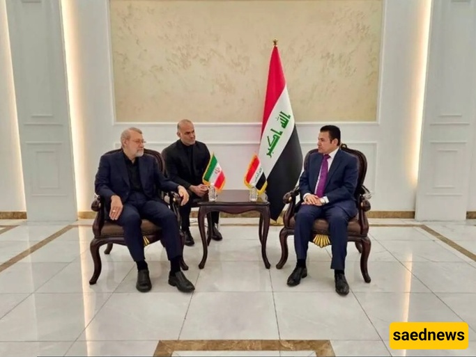 علی لاریجانی ومستشار الأمن العراقی یناقشان الأمن الإقلیمی فی اجتماع ببغداد