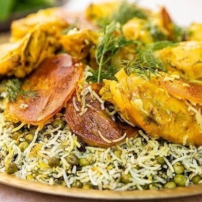 أطباق الأرز المختلطه: طریقه تحضیر أرز الشبت بالدجاج اللذیذ والمغذی (مع صوره)