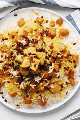 طریقه تحضیر أرز الیقطین مع الدجاج ✅