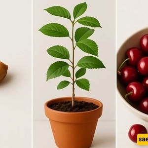 کیفیه زراعه بذره الکرز فی وعاء: ازرع شجره کرزک فی المنزل بهذه الطریقه البسیطه + فیدیو