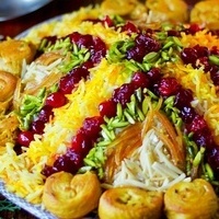 کیفیه تحضیر أرز مُرصّع بسبعه ألوان احتفالی (مرصّع پلو) | وصفه إیرانیه شهیه + فیدیو