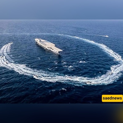 التشکیل القتالی لناقلات النفط فی مضیق هرمز + خریطه