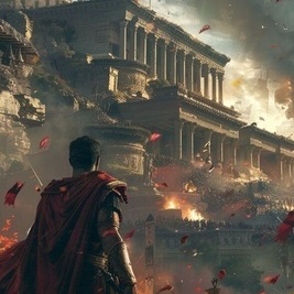 صور مدهشه لأیام سقوط الإمبراطوریه الرومانیه: تحفه فنیه بالذکاء الاصطناعی