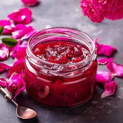طریقه عمل مربى بتلات الورد (الطازجه والمجففه) مع الجوز: نکهه سماویه لن تنساها + نصائح لمنع تبلور السکر