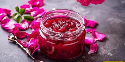 طریقه عمل مربى بتلات الورد (الطازجه والمجففه) مع الجوز: نکهه سماویه لن تنساها + نصائح لمنع تبلور السکر