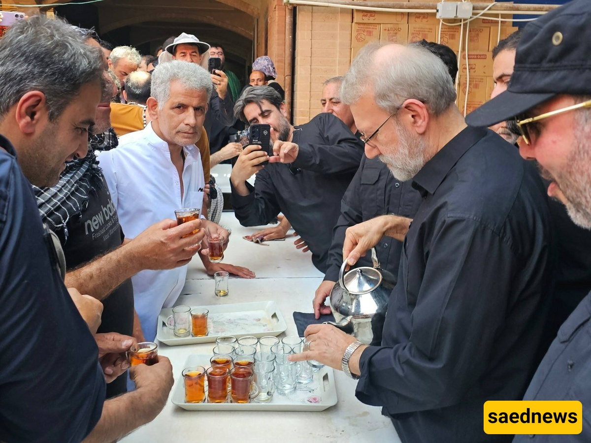 لاریجانی یخدم زوار اربعینیه الامام الحسین(ع)