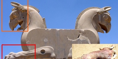 لنتذکر الحیوان الغریب الشبیه بتماثیل برسیبولیس الشهیره: الأسد-الکلب + صور