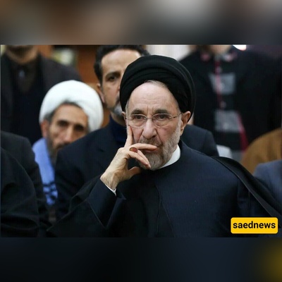 سید محمد خاتمی یظهر إلى جانب شقیق المرشد الأعلى فی مجلس عزاء بطهران + صوره